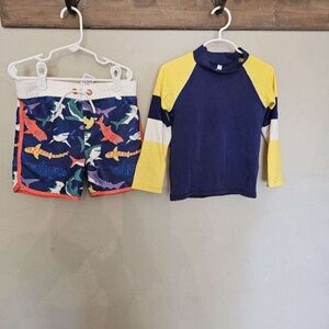 Mini Boden Shark Swim Trunks